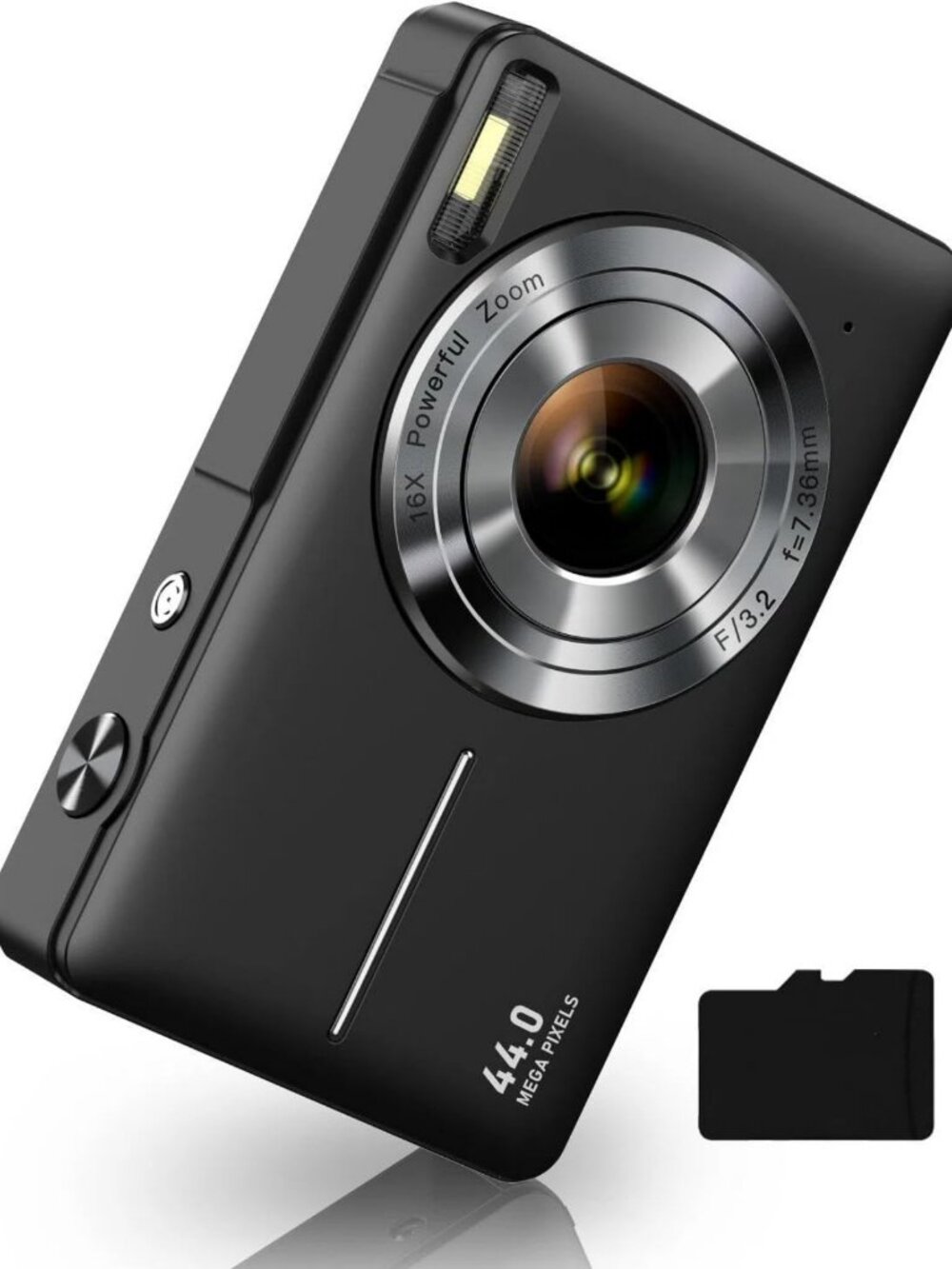 Portable 1080P Digital Camera with 16X Zoom & Anti-Shake, 32GB Card, 2